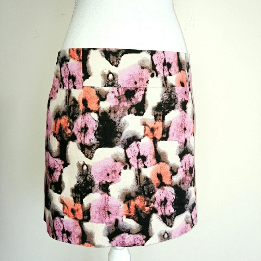 J Crew Watercolor Floral Skirt